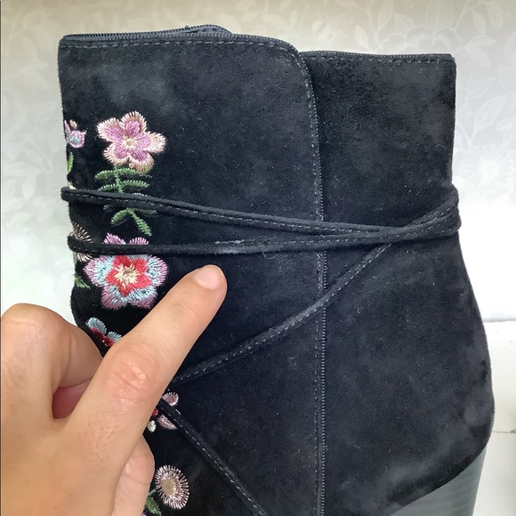 Sam Edelman Embroidered Suede Boots - Picture 3 of 14